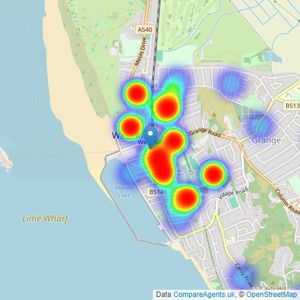 Clive Watkin - West Kirby listings heatmap