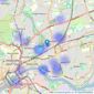 Cloud Estates - Newcastle Upon Tyne listings heatmap