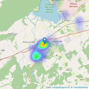 Cluny Estates Agents & Property Management - Forres listings heatmap