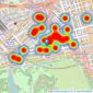 Cluttons - Hyde Park - Sales listings heatmap