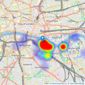 Cluttons - Tower Bridge - Sales listings heatmap