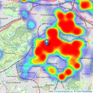 Clyde Property - Shawlands listings heatmap