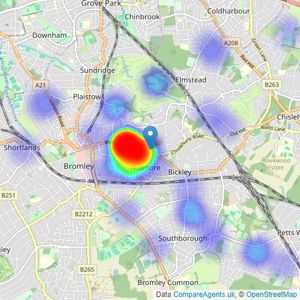 Coady Phillips - Bromley listings heatmap