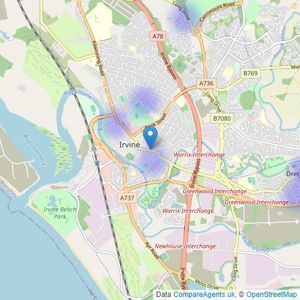 Coast Estate Agents - Irvine listings heatmap