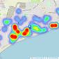 Coastguards Estate Agency - Bognor Regis listings heatmap