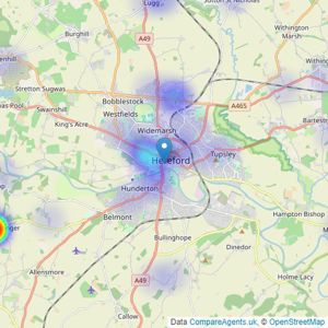 Cobb Amos - Hereford listings heatmap