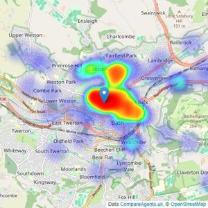 Cobb Farr - Bath listings heatmap