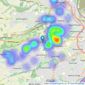 Cocker and Carr Ltd - Sheffield listings heatmap