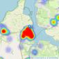 Cole Rayment & White - Padstow listings heatmap