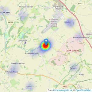 Colebrook Seccombes - Kineton listings heatmap