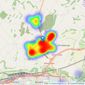 Colebrook Sturrock - Hawkinge listings heatmap