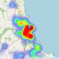 Colin Ellis Estate Agents - Scarborough listings heatmap