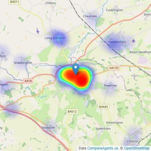 College & County ltd - Thame listings heatmap