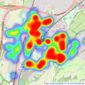 Compass Property Ltd - Chessington listings heatmap