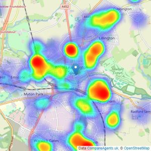 Complete Estate Agents - Leamington Spa listings heatmap