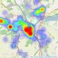 Complete - Newton Abbot listings heatmap