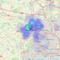 Concentric Sales & Lettings - Wolverhampton listings heatmap