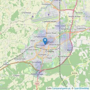 Connect-UK - Sales - Crawley listings heatmap