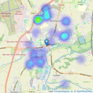 Connells - Abingdon listings heatmap