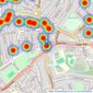 Connells - B'ham West - Bearwood listings heatmap