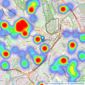 Connells - B'ham West - Dudley listings heatmap