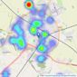 Connells - Bicester listings heatmap