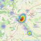 Connells - Blandford Forum listings heatmap