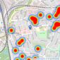 Connells - Bletchley listings heatmap