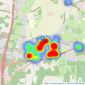 Connells - Copthorne listings heatmap