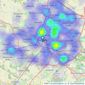 Connells - Coventry listings heatmap