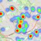 Connells - Cowley listings heatmap