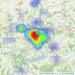 Connells - East Grinstead listings heatmap