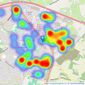 Connells - Emersons Green listings heatmap