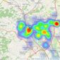 Connells - Exeter listings heatmap