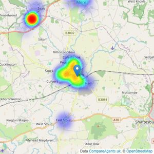 Connells - Gillingham listings heatmap