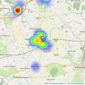 Connells - Gillingham listings heatmap