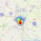 Connells - Grantham listings heatmap