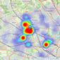 Connells - Harrow listings heatmap