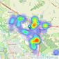 Connells - Headington listings heatmap