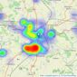 Connells - Hereford listings heatmap