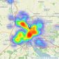 Connells - Ipswich listings heatmap