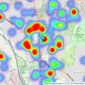 Connells - Kingsthorpe listings heatmap