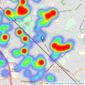 Connells - Leagrave listings heatmap