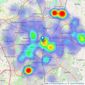 Connells - Leicester listings heatmap