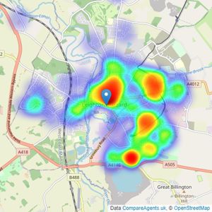 Connells - Leighton Buzzard listings heatmap