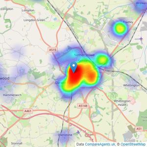 Connells - Lichfield listings heatmap