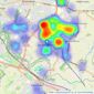 Connells - Longwell Green listings heatmap