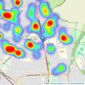 Connells - Luton North listings heatmap