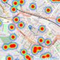 Connells - Luton listings heatmap