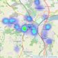 Connells - Newton Abbot listings heatmap